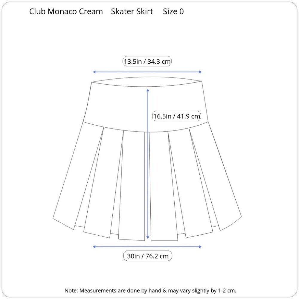 SOLD | 🔥SALE🔥 Club Monaco Cream Circle Skater Lined Skirt - Picture 15 of 15